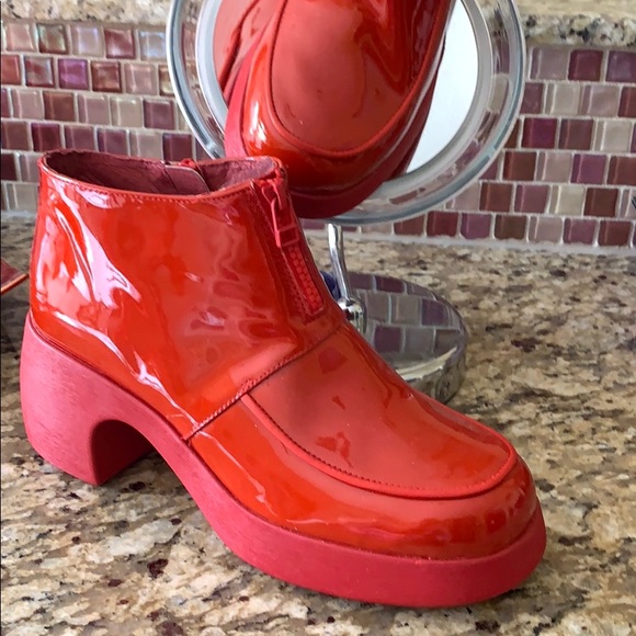 Camper Shoes - Camper Lab patent leather booties